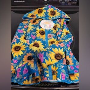 Little Sleepies Peplum Hoodie Size 2T